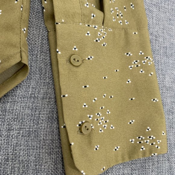 PROLOGUE Long‎ Sleeve Blouse Small Green Collared Polyester - Picture 10 of 11